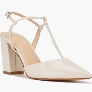 Nine West - Cream Block Heel Sandals